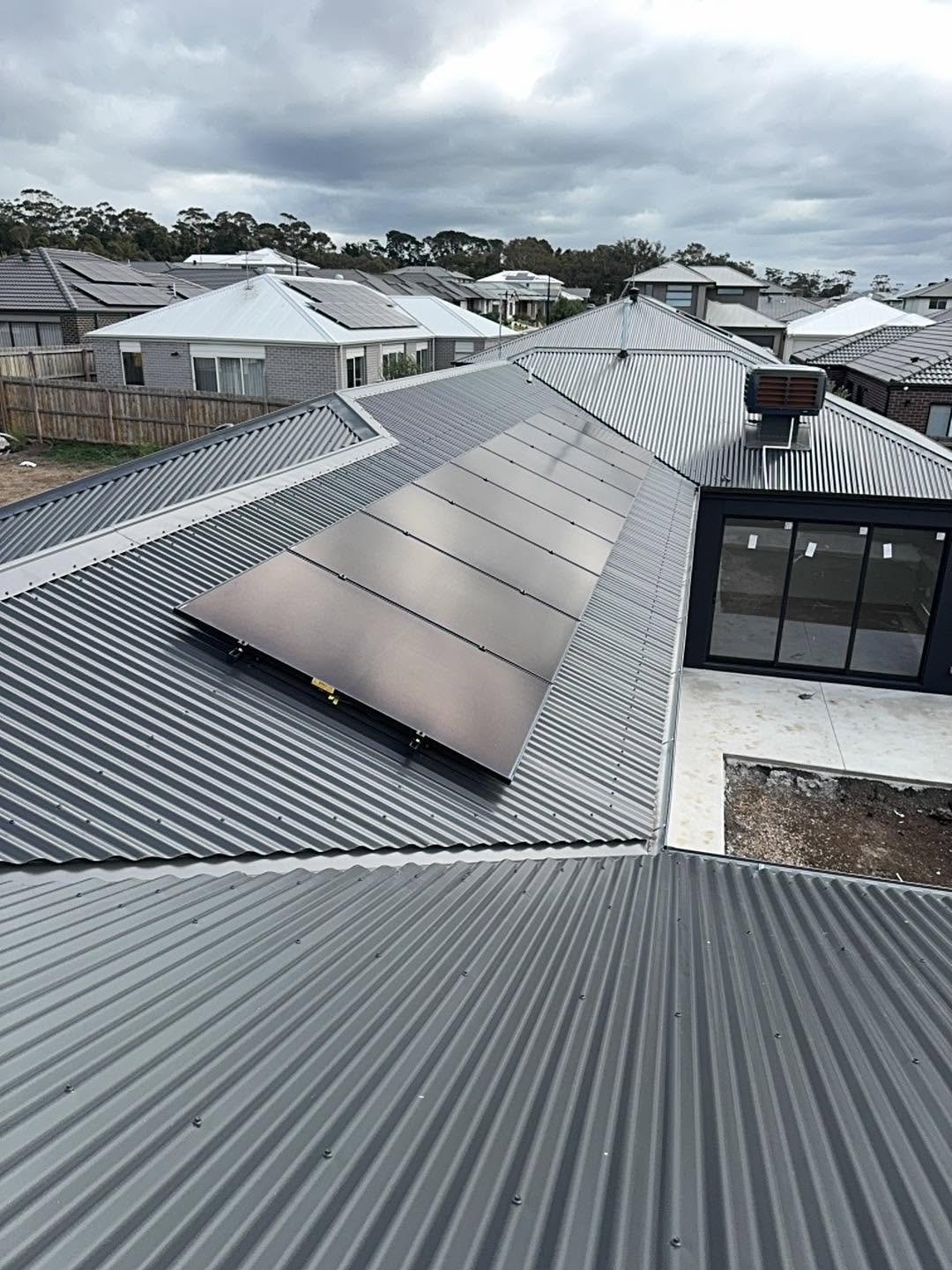 A Vortex solar installation on a residential metal roof.